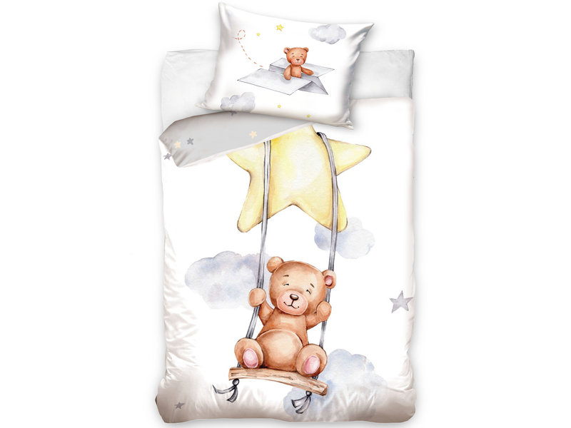 Animal Pictures Housse de couette BABY, Ours - 100 x 135 cm - Coton