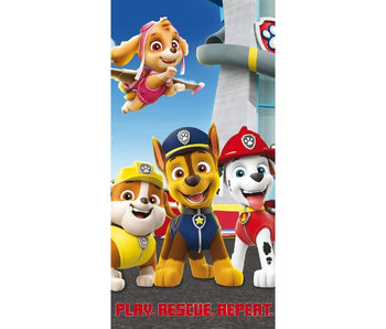 PAW Patrol Beach Towel Play. rescue. Repeat. 70x140cm Cotton