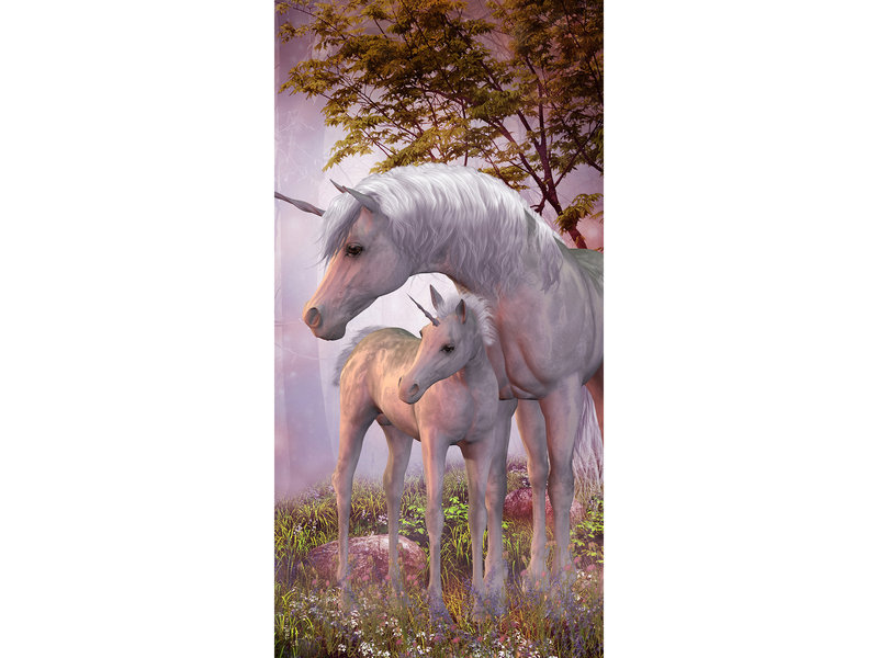 Animal Pictures Beach towel, Unicorn - 70 x 140 cm - Cotton