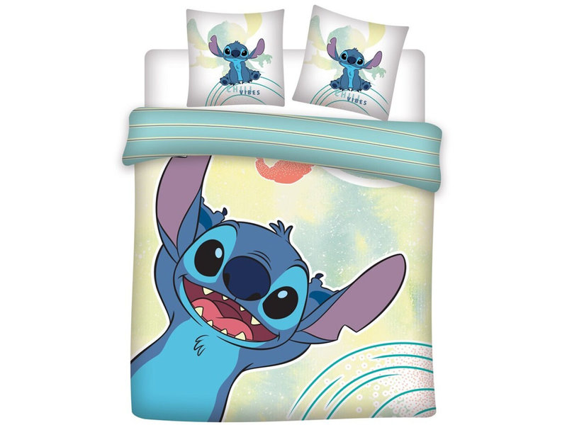 Disney Lilo & Stitch Dekbedovertrek, Stitch Smile - Lits Jumeaux - 240 x 220 cm - Katoen