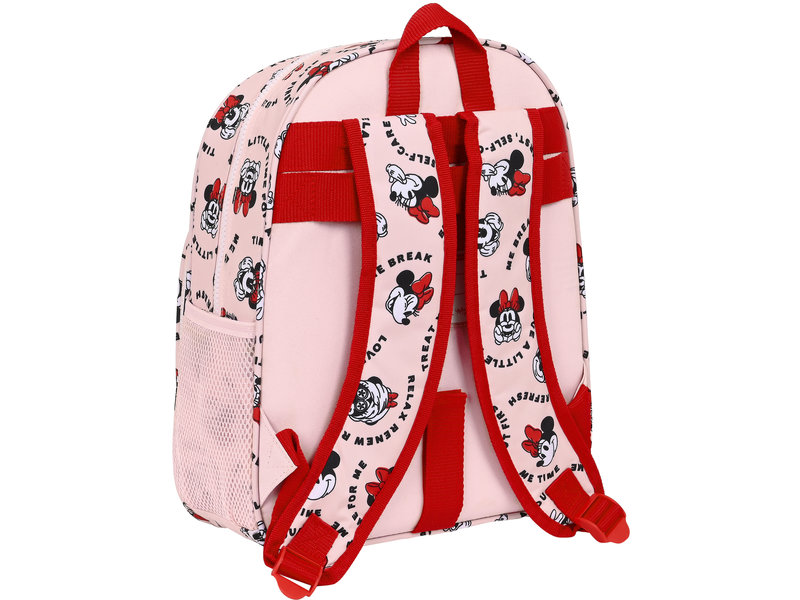 Disney Minnie Mouse Backpack, Me Time - 34 x 28 x 10 cm - Polyester