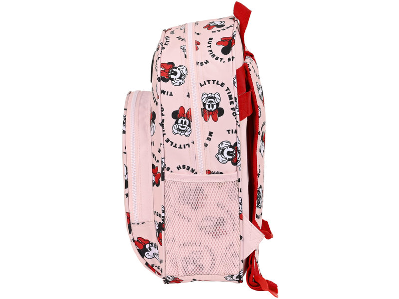 Disney Minnie Mouse Backpack, Me Time - 34 x 28 x 10 cm - Polyester