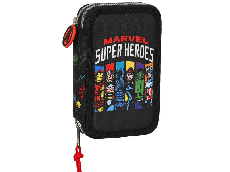 Marvel Avengers Filled case, Super Heroes - 28 pieces - 19.5 x 12.5 x 4 cm - Polyester