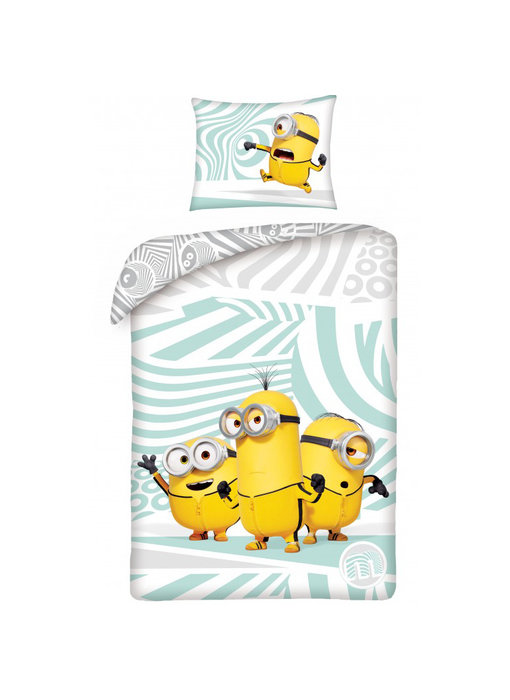 Minions Bettbezug Happy 140 x 200 cm + 70 x 90 cm Baumwolle