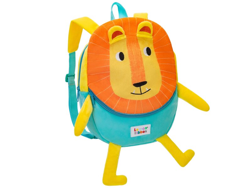 Lemon Ribbon Kleinkinderrucksack Furry Animals Lion – 30 x 28 x 6 cm – Polyester