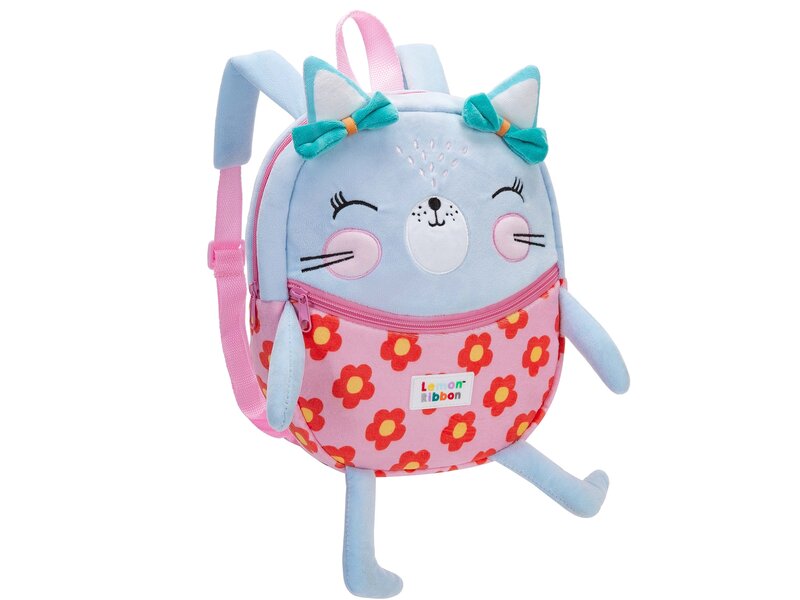 Lemon Ribbon Kleinkinderrucksack Furry Animals Cat – 30 x 28 x 6 cm – Polyester