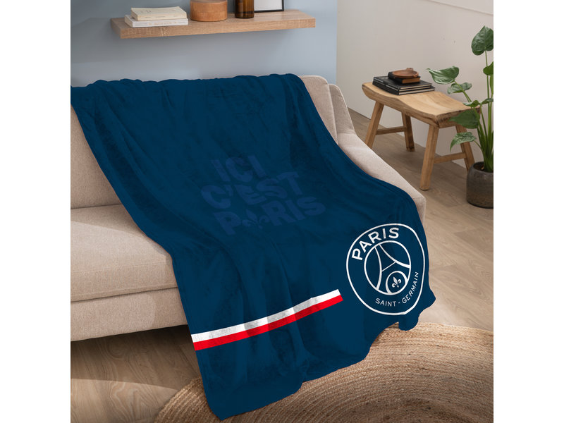 Paris Saint Germain Fleece Blanket, Premium - 125 x 150 cm - Polyester