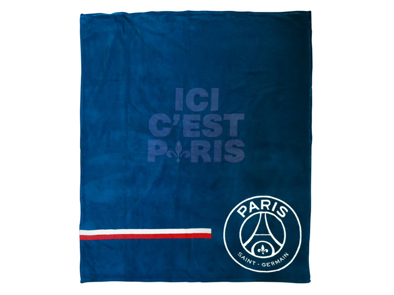 Paris Saint Germain Fleece Blanket, Premium - 125 x 150 cm - Polyester