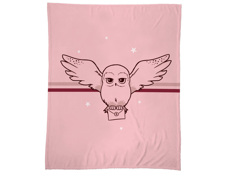 Harry Potter Couverture polaire Premium, Girly Owl - 125 x 150 cm - Polyester