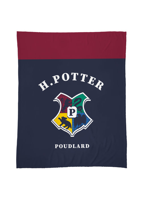 Harry Potter Couverture polaire Premium Hogwarts Logo - 125 x 150 cm