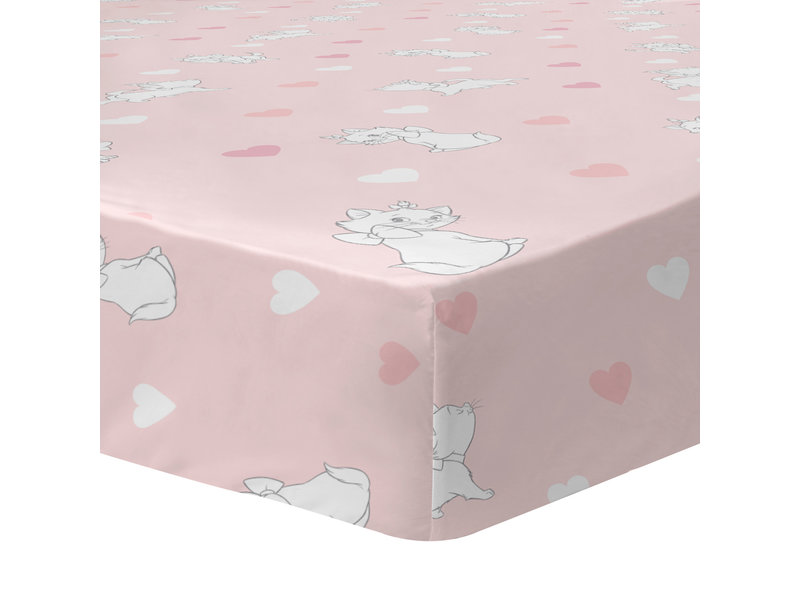 Disney Aristocats Fitted sheet Love - Single - 90 x 190/200 cm - Cotton