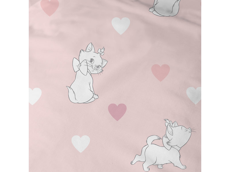 Disney Aristocats Spannbettlaken Love - Single - 90 x 190/200 cm - Baumwolle