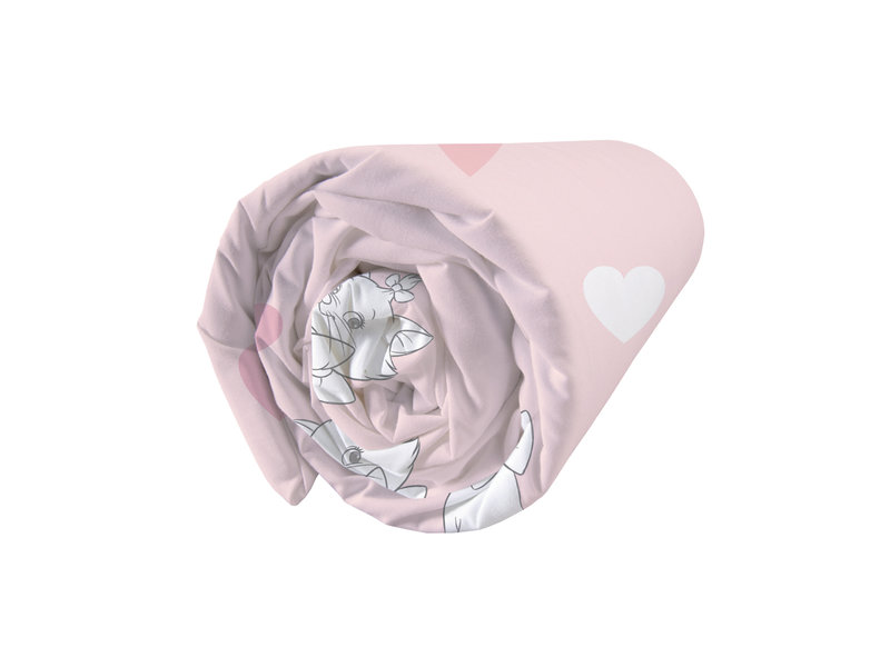 Disney Aristocats Fitted sheet Love - Single - 90 x 190/200 cm - Cotton