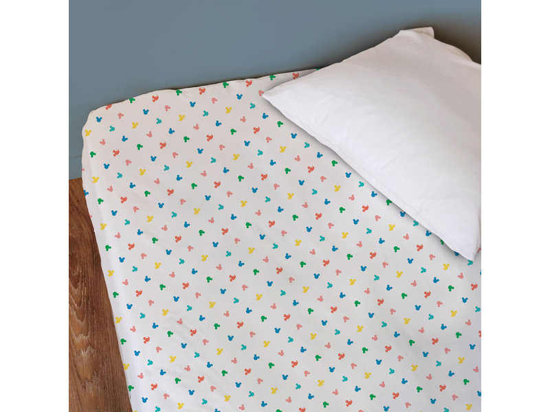 Disney Mickey Mouse Fitted sheet, Good Days - Single - 90 x 190/200 cm - Cotton