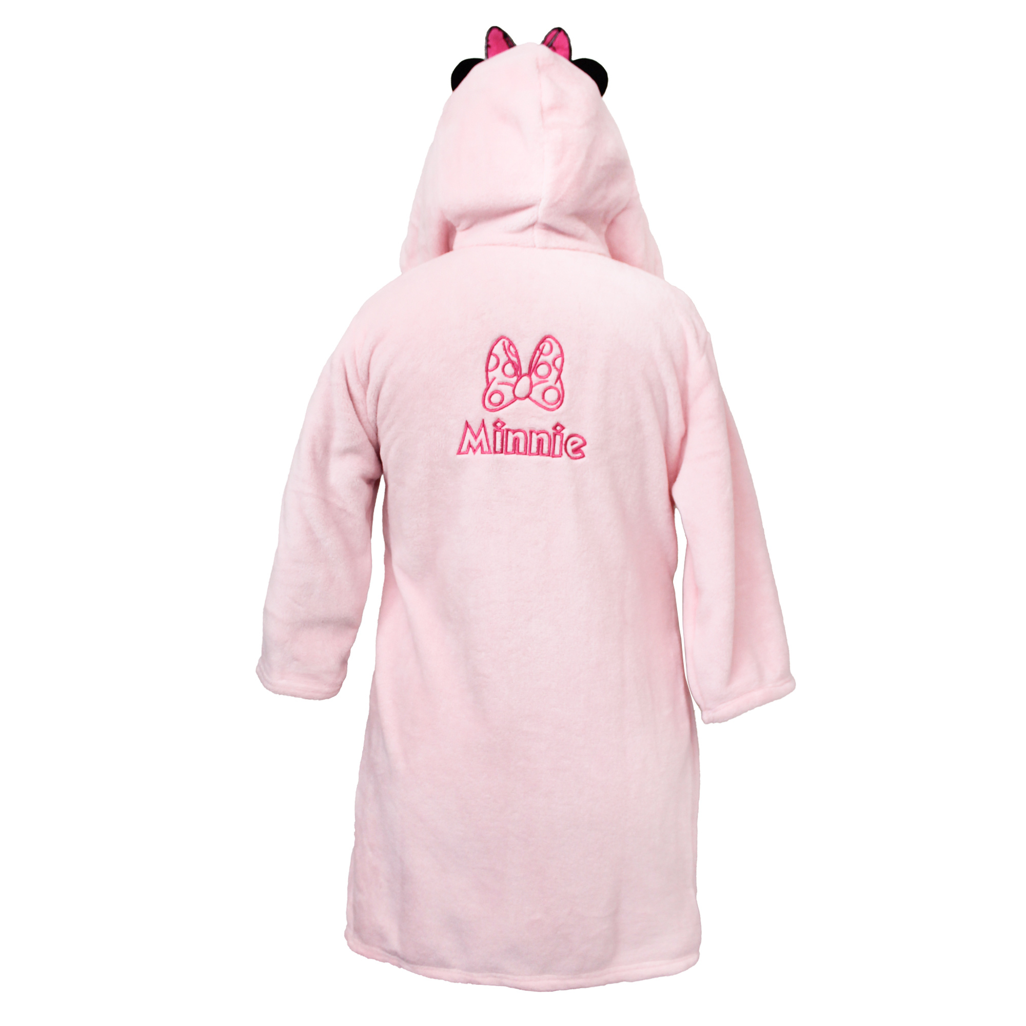 Disney Ladies Dressing Gown, Minnie Mouse Fleece Hooded Robe