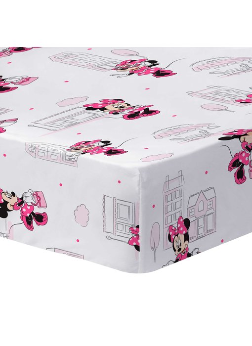 Disney Minnie Mouse Drap housse Shopping 90 x 190/200 Coton