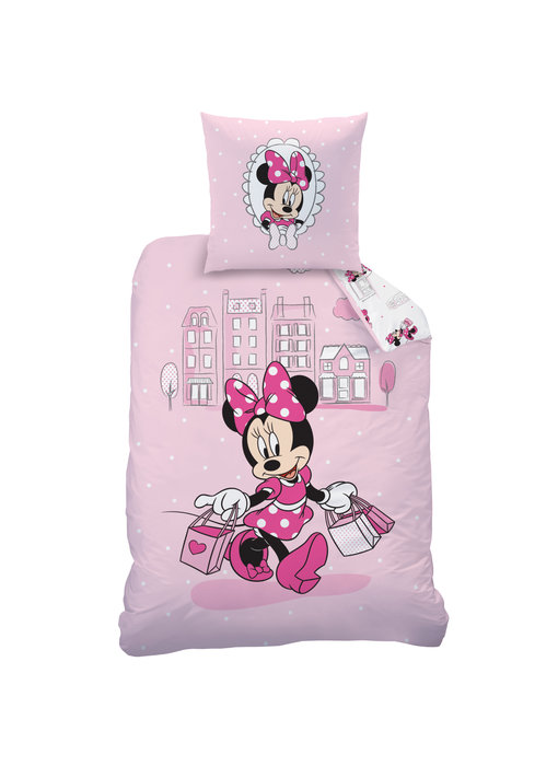 Disney Minnie Mouse Housse de couette Shopping 140 x 200 cm Coton