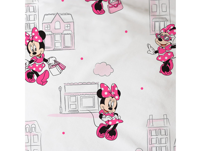 Disney Minnie Mouse Dekbedovertrek Shopping - Eenpersoons - 140 x 200 cm - Katoen