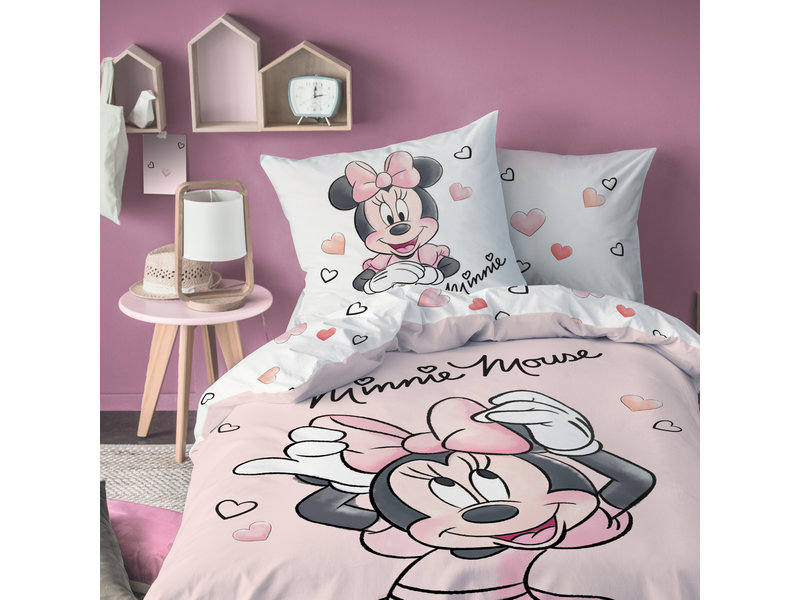 Disney Minnie Mouse Bettbezug Smile - Single - 140 x 200 cm - Baumwolle