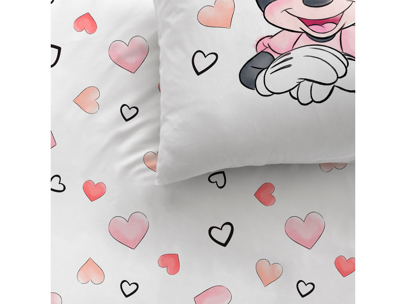 Disney Minnie Mouse Dekbedovertrek Smile - Eenpersoons - 140 x 200 cm - Katoen