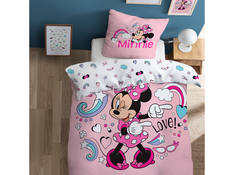 Disney Minnie Mouse Bettbezug Wink - Single - 140 x 200 cm - Baumwolle