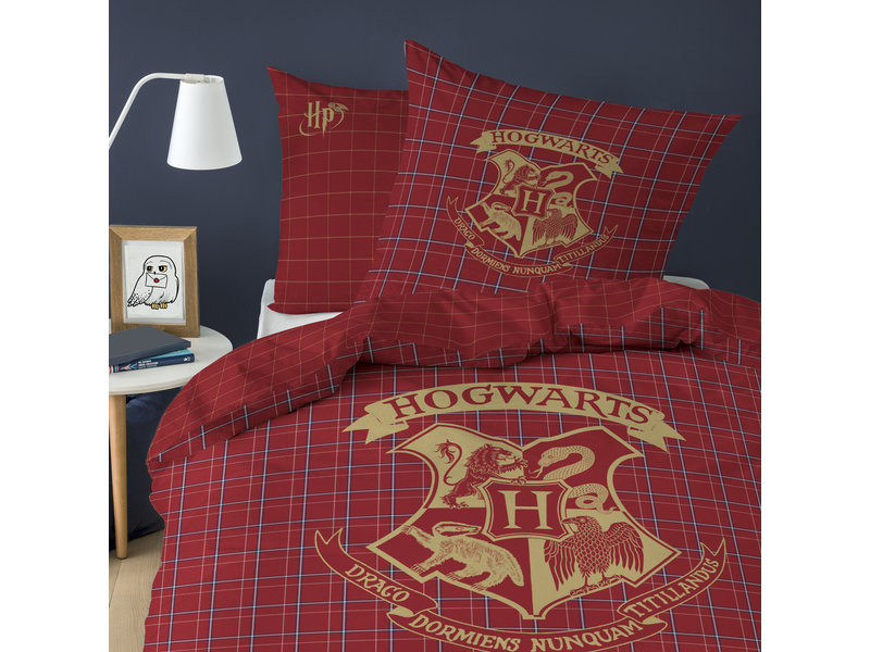 Harry Potter Dekbedovertrek Tartan- Eenpersoons - 140 x 200 cm - Katoen