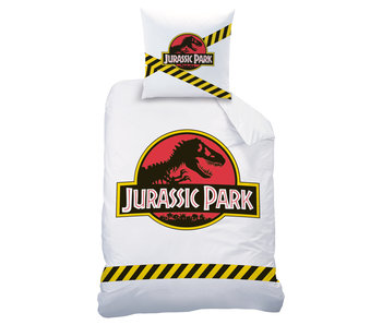 Jurassic Park Duvet cover Warning 140 x 200 cm Cotton