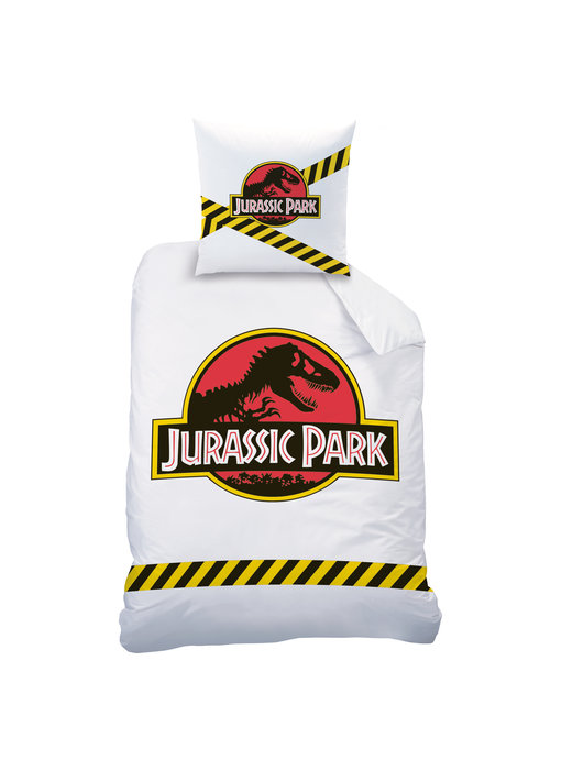 Jurassic Park Duvet cover Warning 140 x 200 cm Cotton