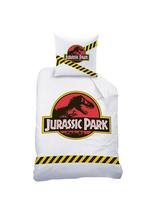 Jurassic Park Housse de couette Warning 140 x 200 cm Coton