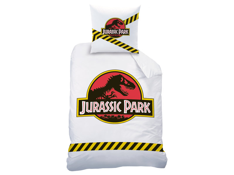 Jurassic Park Dekbedovertrek Warning - Eenpersoons - 140 x 200 cm - Katoen