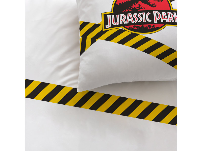 Jurassic Park Dekbedovertrek Warning - Eenpersoons - 140 x 200 cm - Katoen