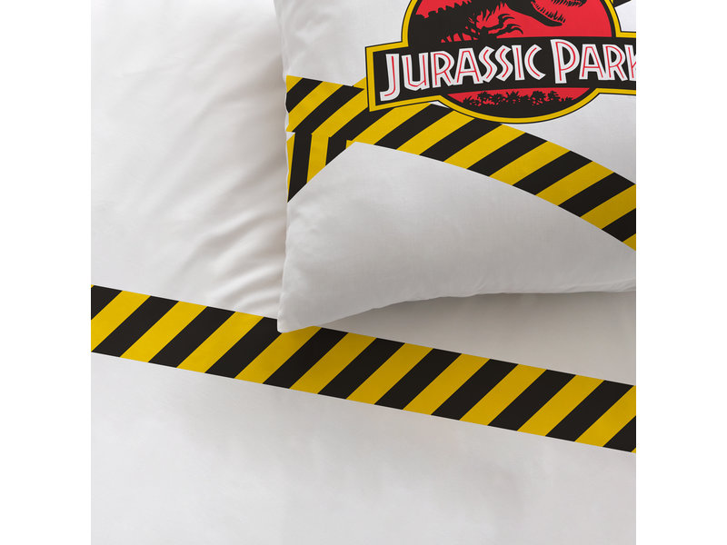 Jurassic Park Duvet cover Warning - Single - 140 x 200 cm - Cotton