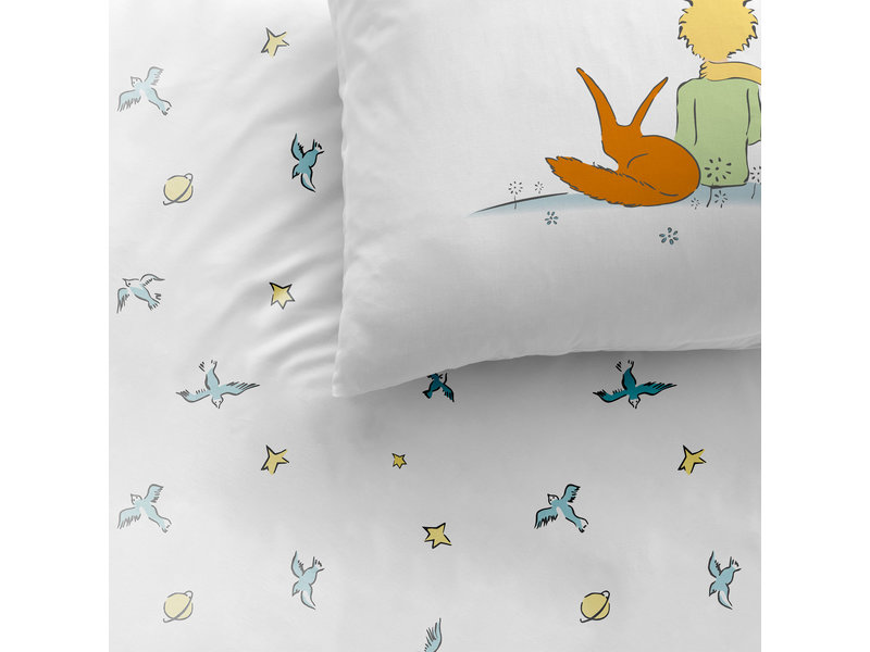 De Kleine Prins Fitted sheet Birds - Single - 90 x 190/200 cm - Cotton