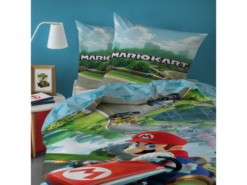 Super Mario Dekbedovertrek Upsidedown - Eenpersoons - 140 x 200 cm - Katoen