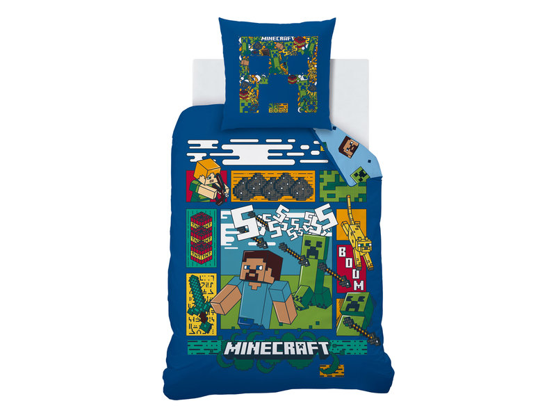 Minecraft Bettbezug Update – Einzelbett – 140 x 200 cm – Baumwolle