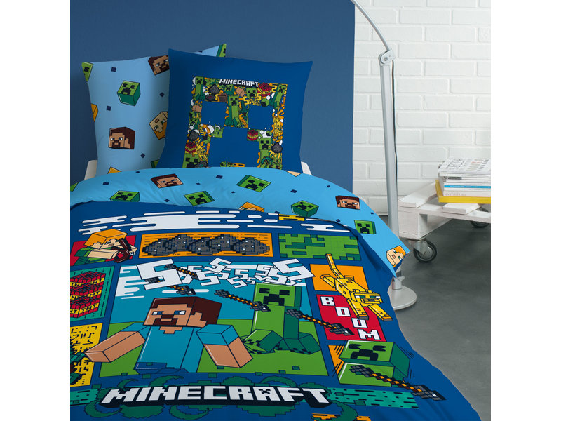 Minecraft Bettbezug Update – Einzelbett – 140 x 200 cm – Baumwolle