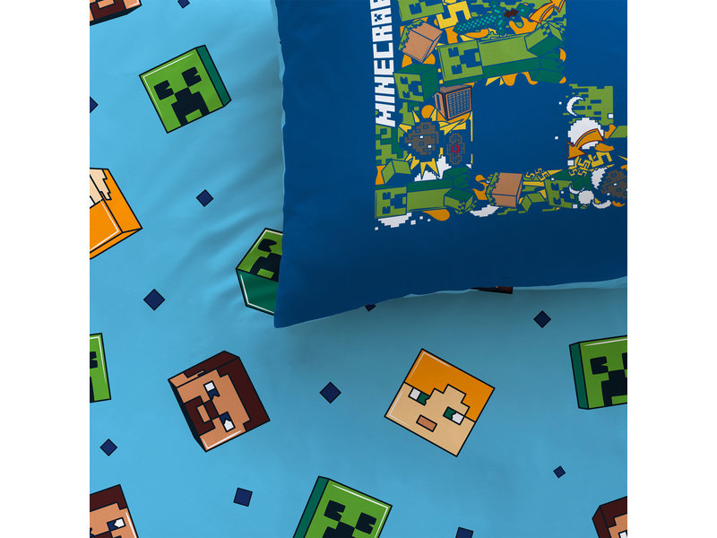 Minecraft Bettbezug Update – Einzelbett – 140 x 200 cm – Baumwolle