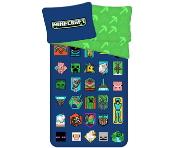 Minecraft Dekbedovertrek Badges 140 x 200 cm Katoen