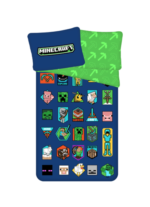 Minecraft Bettbezug Badges140 x 200 cm Baumwolle