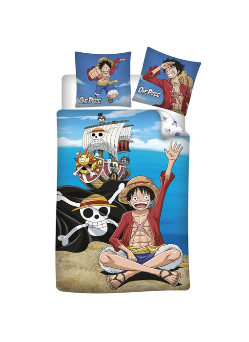 One Piece Housse de couette Going Merry 140 x 200 + 65 x 65 Coton