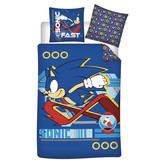 Sonic Housse de couette Gotta Go Fast - Seul - 140 x 200 cm - Coton