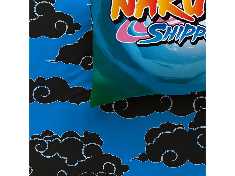 Naruto Housse de couette Black Clouds - Seul - 140 x 200 cm - Coton