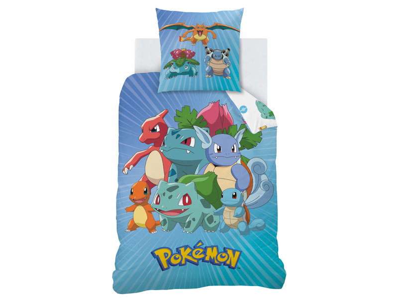 Pokémon Duvet cover Starter Evolution - Single - 140 x 200 cm - Cotton