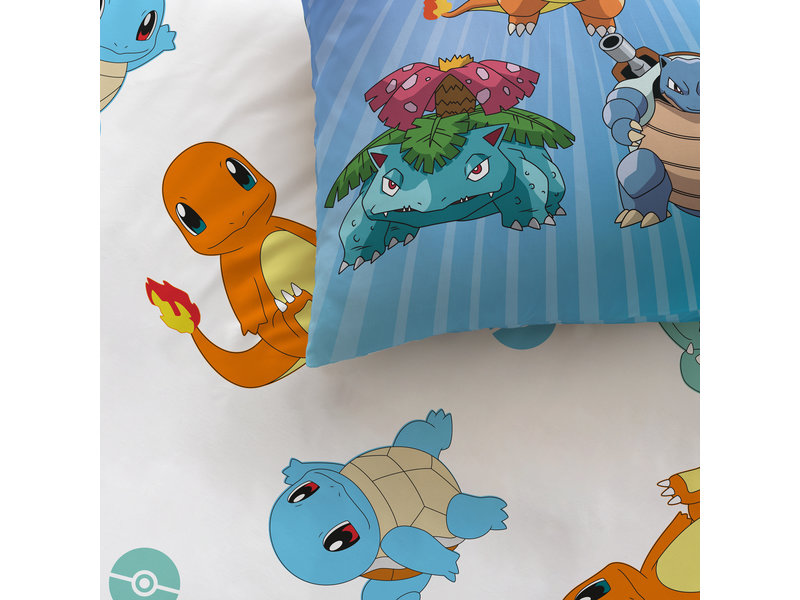 Pokémon Bettbezug Starter Evolution - Single - 140 x 200 cm - Baumwolle
