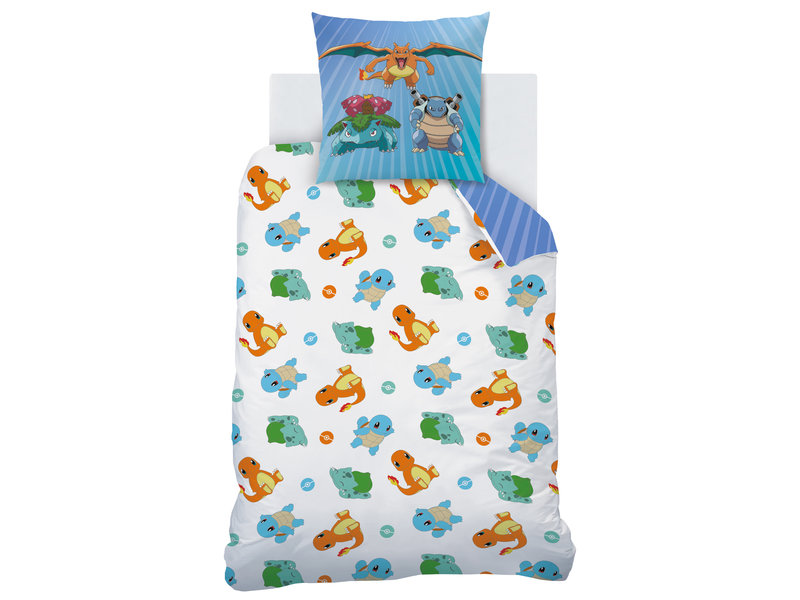 Pokémon Duvet cover Starter Evolution - Single - 140 x 200 cm - Cotton