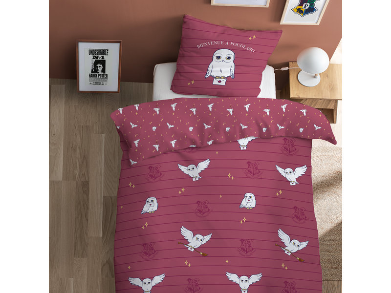 Harry Potter Housse de couette Hedwige - Seul - 140 x 200 cm - flanelle de coton