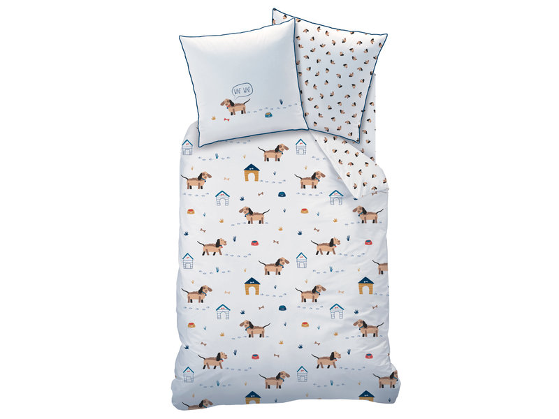 Matt & Rose Housse de couette Waf Waf - Seul - 140 x 200 cm - Coton