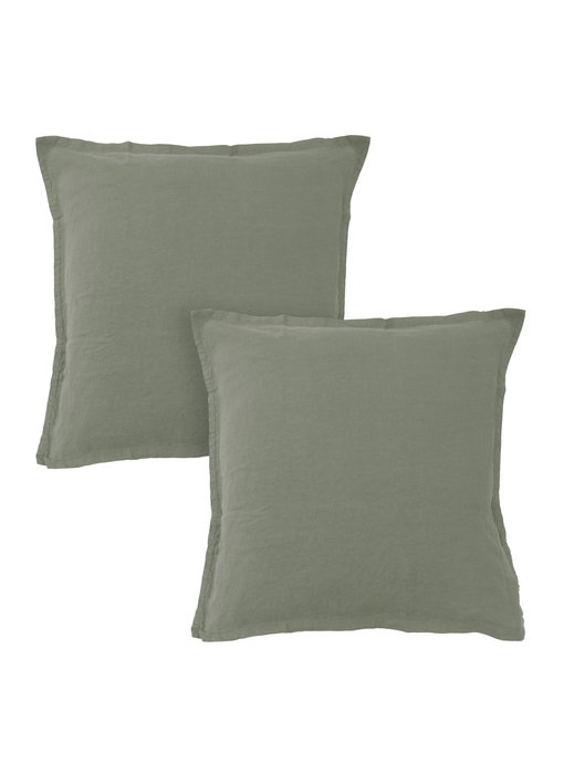 Matt & Rose Set Pillowcases Moss Green 65 x 65 cm 100% Linen