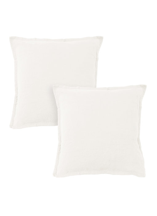 Matt & Rose Set Kissenbezüge Off White 65 x 65 cm 100% Leinen