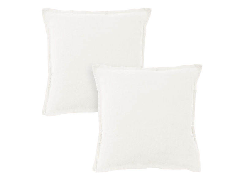 Matt & Rose Set Kissenbezüge Off White - 65 x 65 cm - 100% Leinen